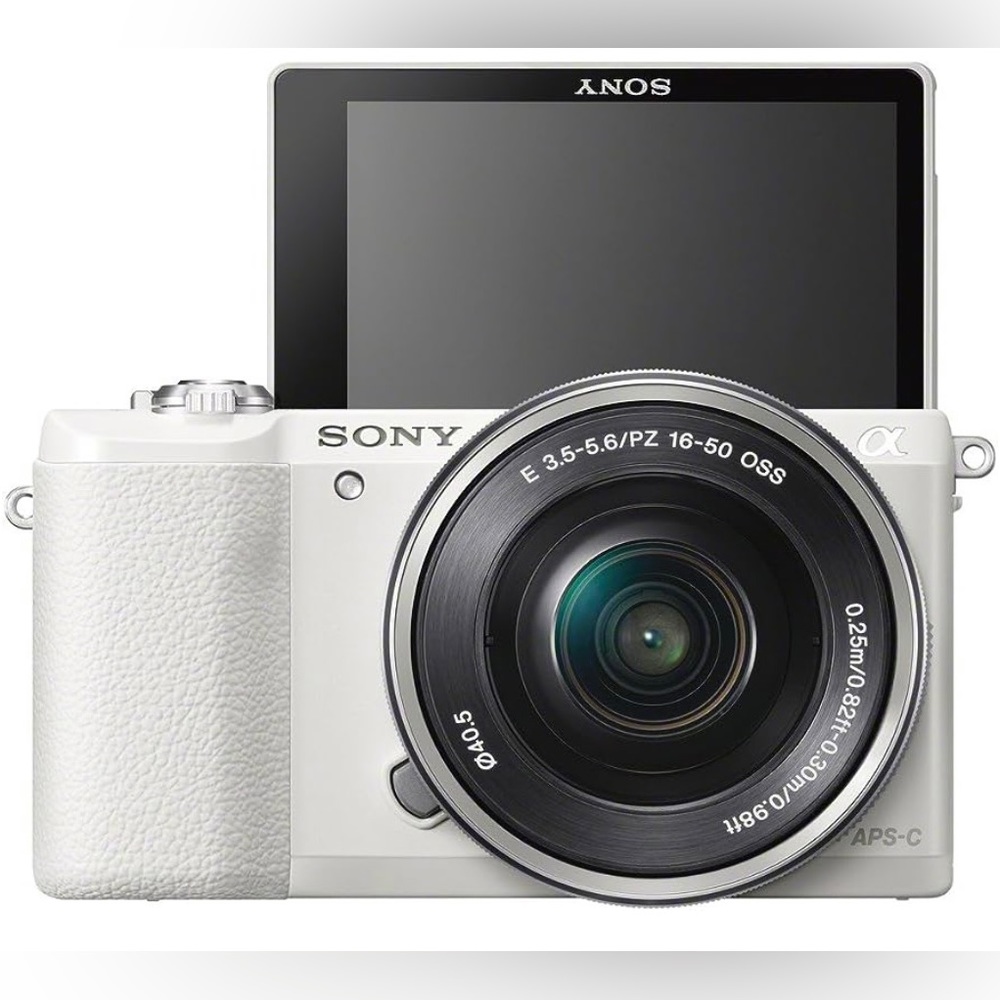 Sony a5100 16-50mm Mirrorless Digital Camera with 3 in. Flip Up LCD (White)